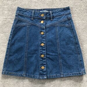 66 Girls Yena Denim Collection Button Down Skirt